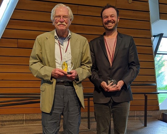 Rafael Arrojo e Drigo, PhD, at right, received the young investigator award.