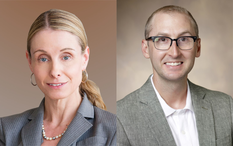 Headshots of Drs. Elizabeth Phillips, left, and Matthew Krantz