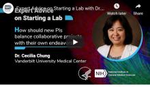 Dr. Chung offers advice on how to start a lab.